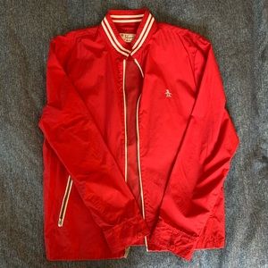 Original Penguin Red Windbreaker Size Medium